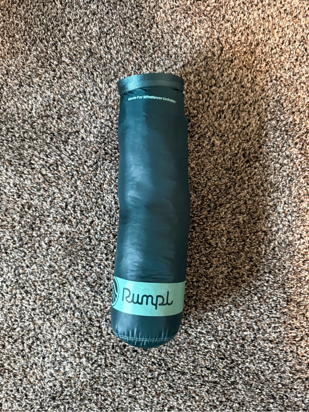 Rumpl Packable Blanket - Deep Teal with Mint Band